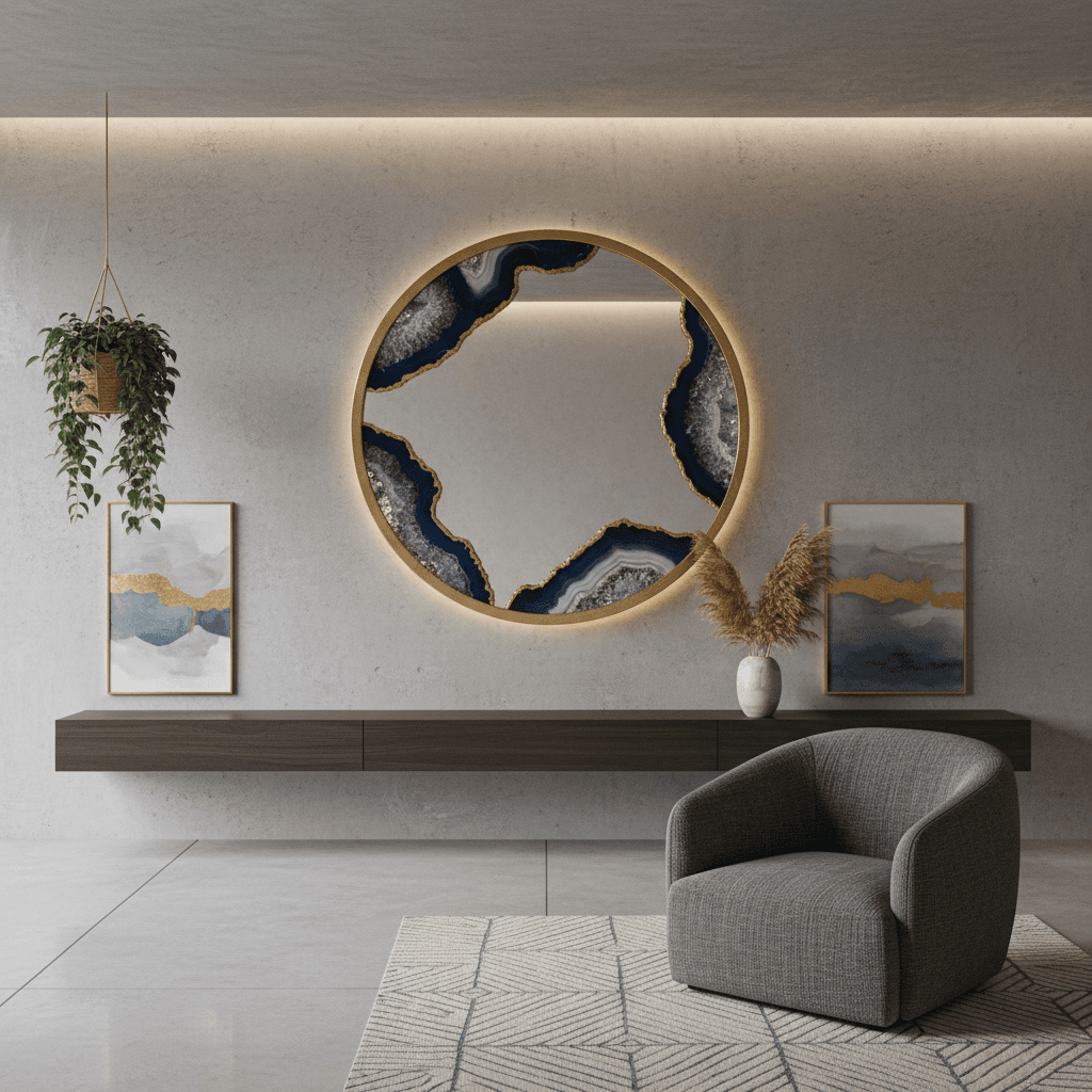 Amethyst Halo Mirror